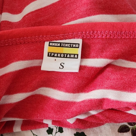 Nikki Textile Knitting Red Striped Top Size S - Picture 4 of 4